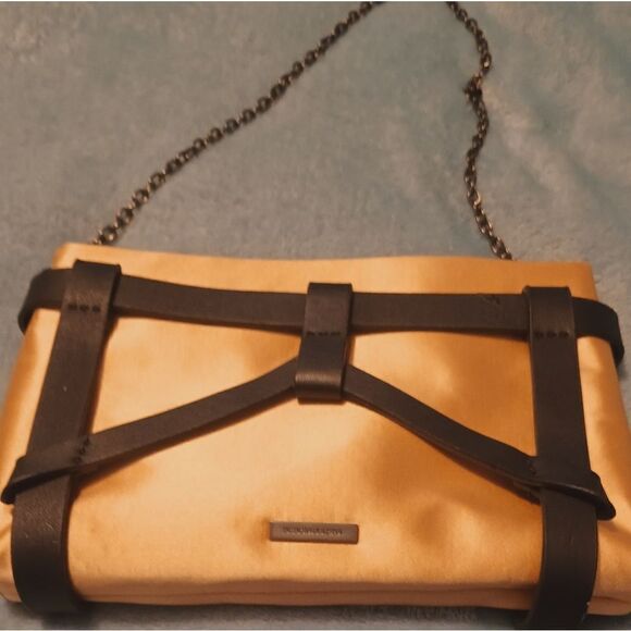 BCBGMaxAzria Handbags - Bcbg Max Azria Bondi Satin Harness Crossbody Bag Clutch